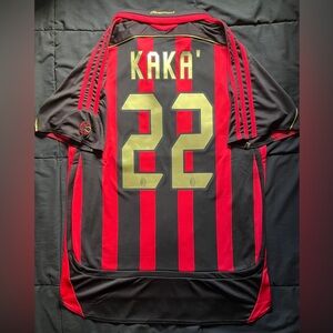 Kaka #22 Medium Milan 2006/2007 Retro Soccer Jersey Kit Red Home